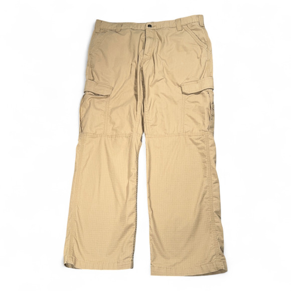 Carhartt Pants Mens 38x29 Brown Cargo Ripstop Force Relaxed Fit Workwear Outdoor - Picture 1 of 13